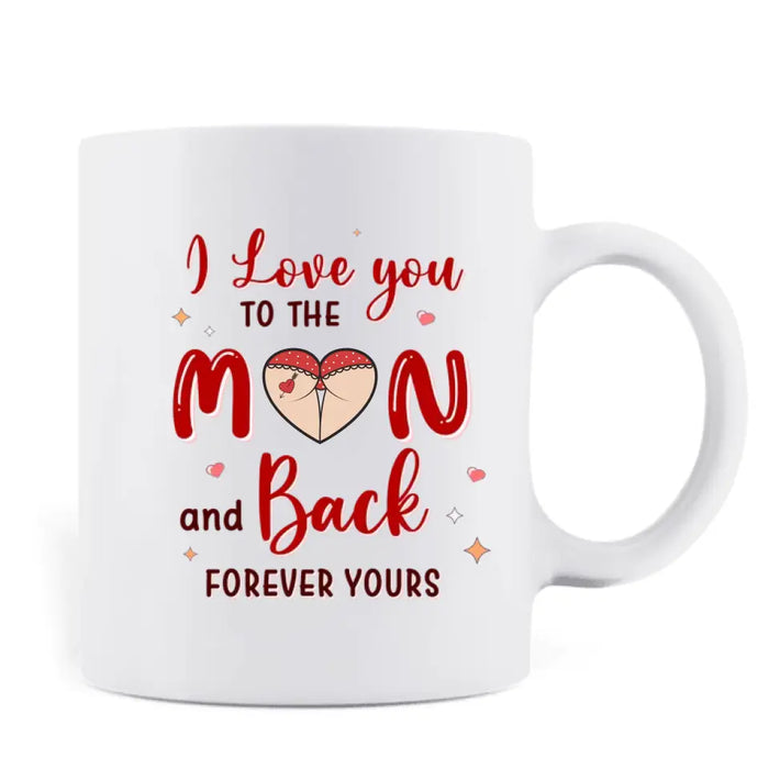 Personalized Couple Coffee Mug - Mother's Day Gift For Wife From Husband - I Love You To The Moon And Back