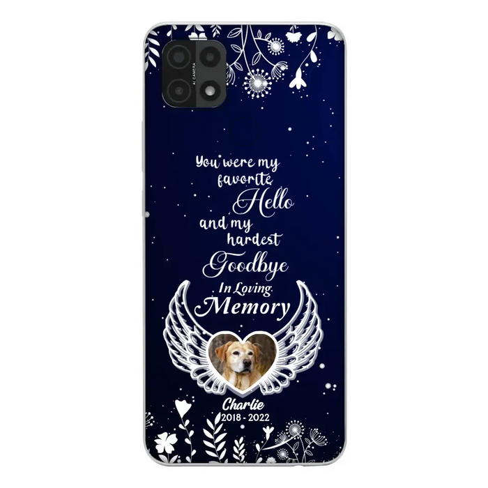 Personalized Memorial Phone Case - Memorial Gift Idea For Pet Lovers - You Were My Favorite Hello And My Hardest Goodbye - Case For Oppo/Xiaomi/Huawei