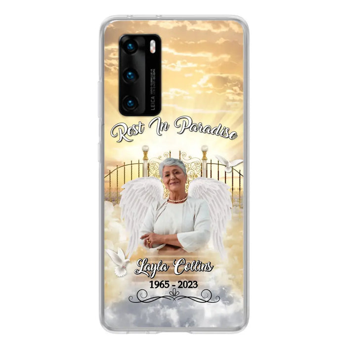 Custom Personalized Rest In Paradise Memorial Phone Case - Upload Photo - Memorial Gift Idea For Family - Case For Xiaomi/ Oppo/ Huawei