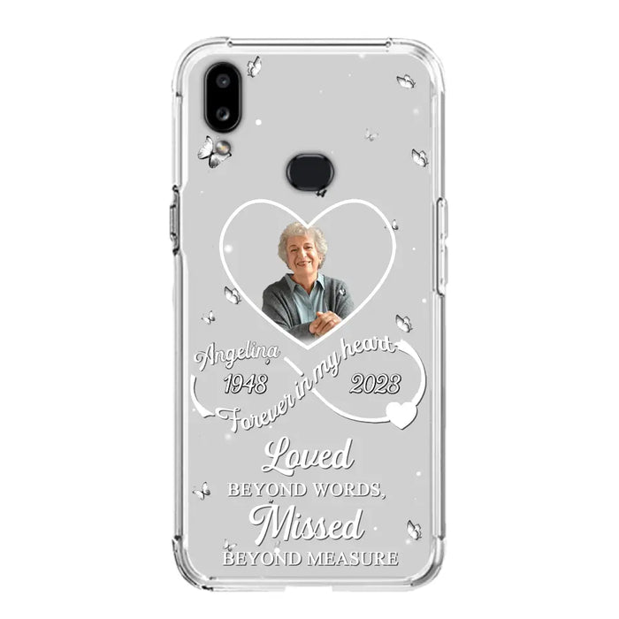 Custom Personalized Memorial Phone Case - Upload Photo - Memorial Gift Idea For Family Member - Loved Beyond Words, Missed Beyond Measure  - Case For iPhone/Samsung