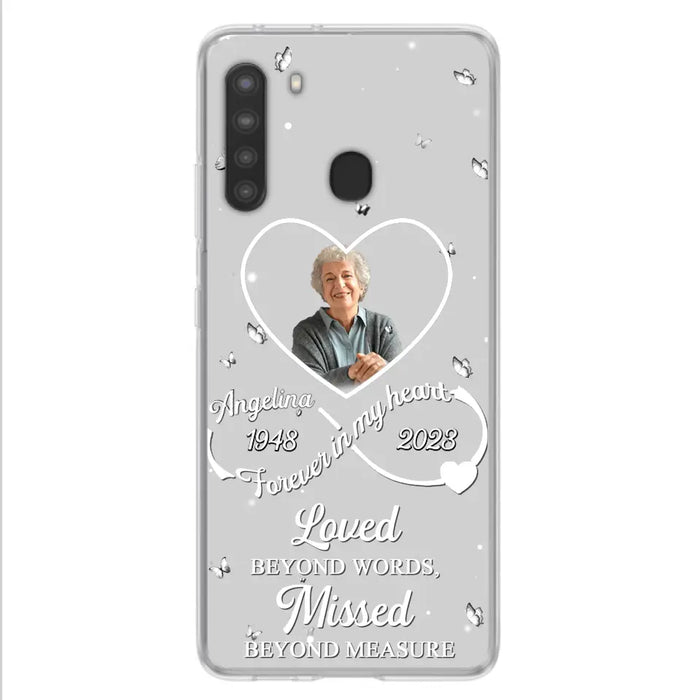 Custom Personalized Memorial Phone Case - Upload Photo - Memorial Gift Idea For Family Member - Loved Beyond Words, Missed Beyond Measure  - Case For iPhone/Samsung