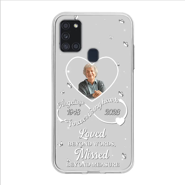 Custom Personalized Memorial Phone Case - Upload Photo - Memorial Gift Idea For Family Member - Loved Beyond Words, Missed Beyond Measure  - Case For iPhone/Samsung