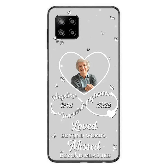 Custom Personalized Memorial Phone Case - Upload Photo - Memorial Gift Idea For Family Member - Loved Beyond Words, Missed Beyond Measure  - Case For iPhone/Samsung