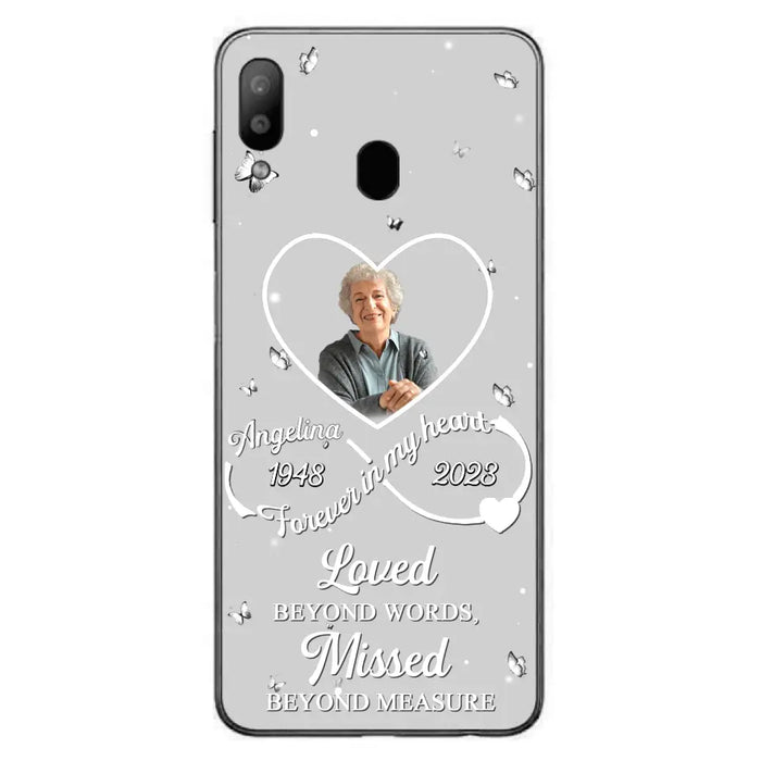 Custom Personalized Memorial Phone Case - Upload Photo - Memorial Gift Idea For Family Member - Loved Beyond Words, Missed Beyond Measure  - Case For iPhone/Samsung