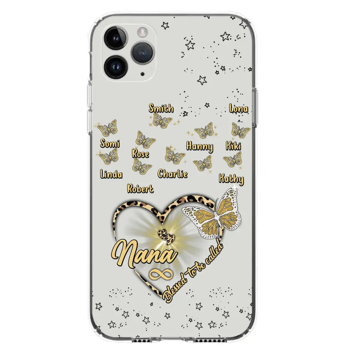 Custom Personalized Grandma Phone Case - Christmas Gift Idea For Grandma - Up to 10 Kids - Case For iPhone/Samsung  - Blessed To Be Called Nana