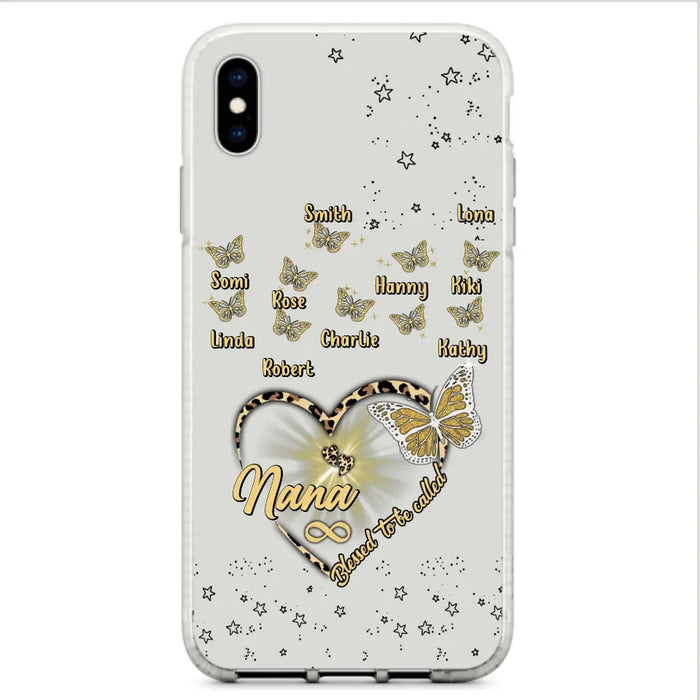 Custom Personalized Grandma Phone Case - Christmas Gift Idea For Grandma - Up to 10 Kids - Case For iPhone/Samsung  - Blessed To Be Called Nana