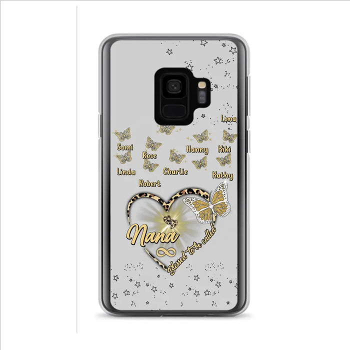 Custom Personalized Grandma Phone Case - Christmas Gift Idea For Grandma - Up to 10 Kids - Case For iPhone/Samsung  - Blessed To Be Called Nana