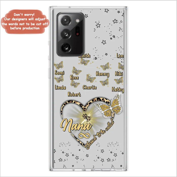 Custom Personalized Grandma Phone Case - Christmas Gift Idea For Grandma - Up to 10 Kids - Case For iPhone/Samsung  - Blessed To Be Called Nana