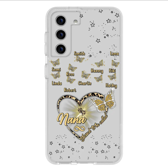 Custom Personalized Grandma Phone Case - Christmas Gift Idea For Grandma - Up to 10 Kids - Case For iPhone/Samsung  - Blessed To Be Called Nana