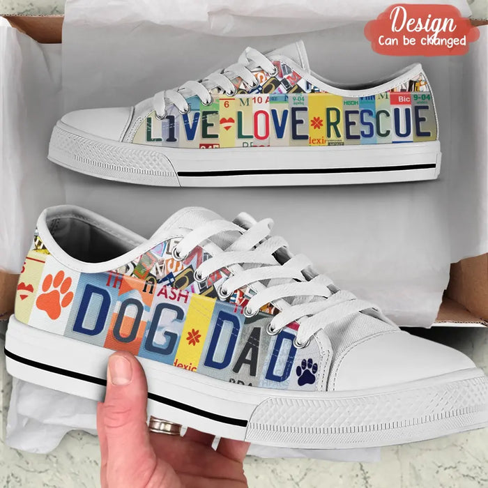 Custom Dog Mom Sneakers - Gift Idea For Dog Lover - Live Love Rescue