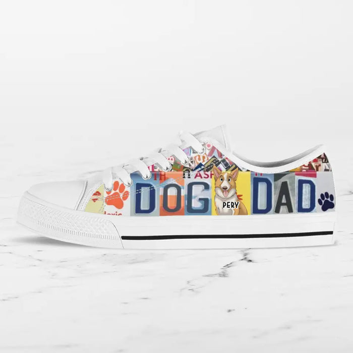 Custom Dog Dad Sneakers - Gift Idea For Dog Mom/ Dog Dad/ Dog Lover - Live Love Rescue