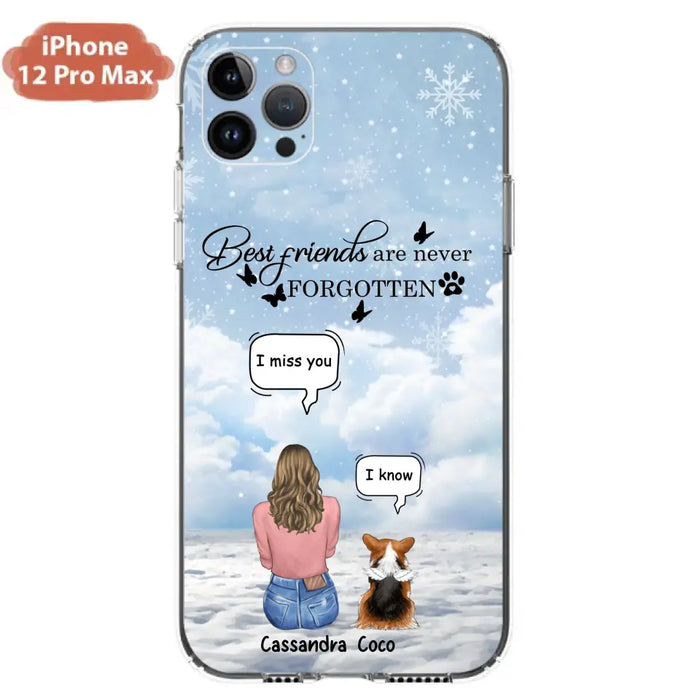 Personalized Memorial Pet Phone Case - Upto 3 Pets - Memorial Gift Idea For Dog/Cat/Rabbits Owners - I Miss You - Case For iPhone/Samsung