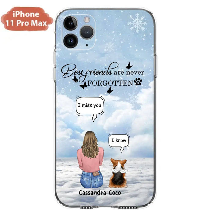 Personalized Memorial Pet Phone Case - Upto 3 Pets - Memorial Gift Idea For Dog/Cat/Rabbits Owners - I Miss You - Case For iPhone/Samsung