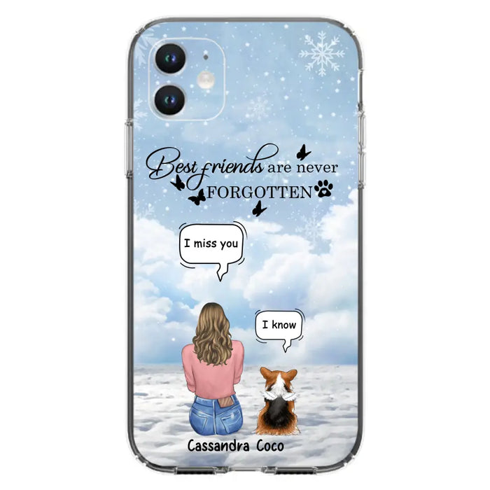 Personalized Memorial Pet Phone Case - Upto 3 Pets - Memorial Gift Idea For Dog/Cat/Rabbits Owners - I Miss You - Case For iPhone/Samsung