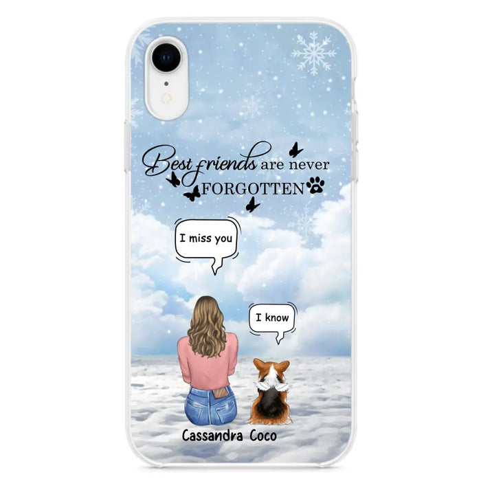 Personalized Memorial Pet Phone Case - Upto 3 Pets - Memorial Gift Idea For Dog/Cat/Rabbits Owners - I Miss You - Case For iPhone/Samsung