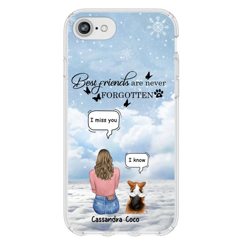 Personalized Memorial Pet Phone Case - Upto 3 Pets - Memorial Gift Idea For Dog/Cat/Rabbits Owners - I Miss You - Case For iPhone/Samsung