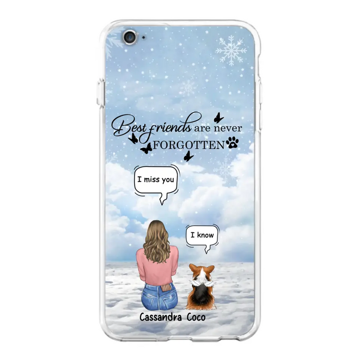 Personalized Memorial Pet Phone Case - Upto 3 Pets - Memorial Gift Idea For Dog/Cat/Rabbits Owners - I Miss You - Case For iPhone/Samsung