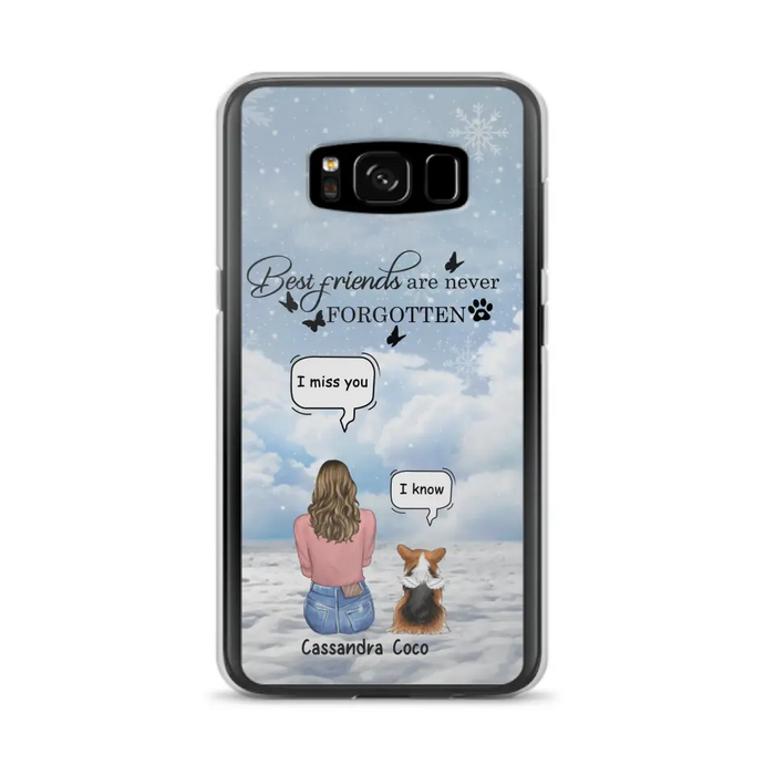 Personalized Memorial Pet Phone Case - Upto 3 Pets - Memorial Gift Idea For Dog/Cat/Rabbits Owners - I Miss You - Case For iPhone/Samsung