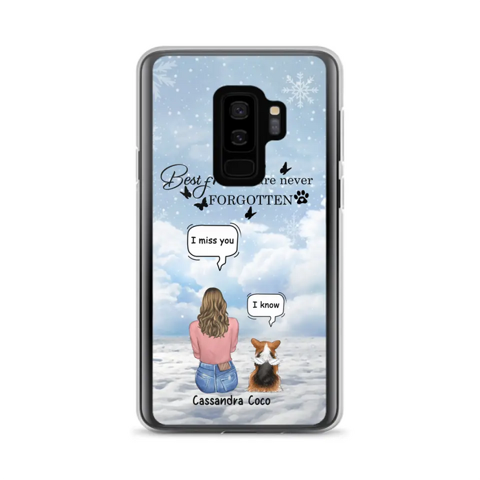 Personalized Memorial Pet Phone Case - Upto 3 Pets - Memorial Gift Idea For Dog/Cat/Rabbits Owners - I Miss You - Case For iPhone/Samsung