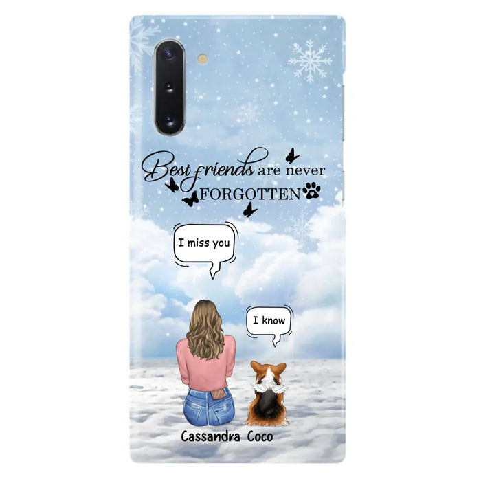 Personalized Memorial Pet Phone Case - Upto 3 Pets - Memorial Gift Idea For Dog/Cat/Rabbits Owners - I Miss You - Case For iPhone/Samsung