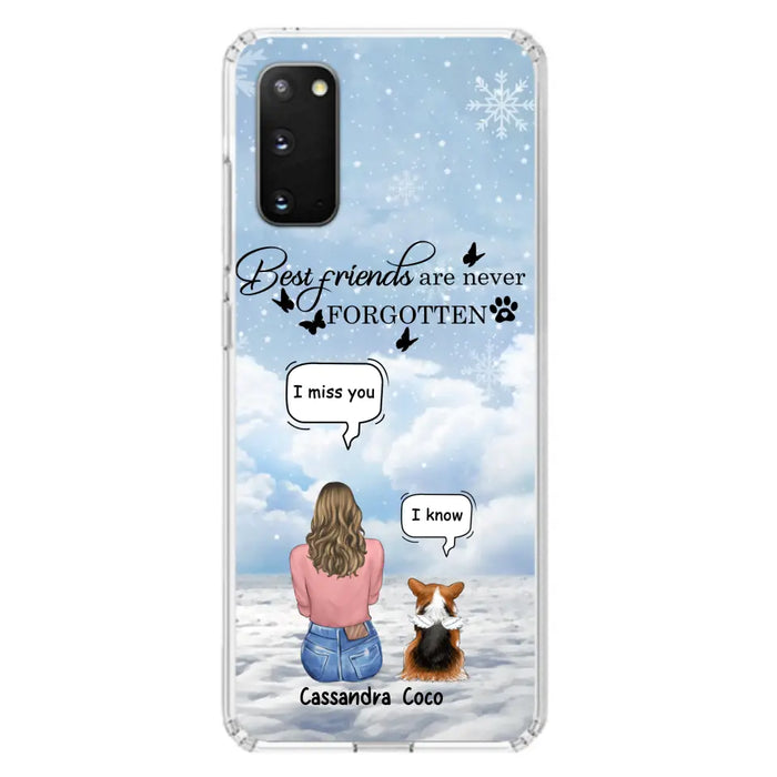 Personalized Memorial Pet Phone Case - Upto 3 Pets - Memorial Gift Idea For Dog/Cat/Rabbits Owners - I Miss You - Case For iPhone/Samsung