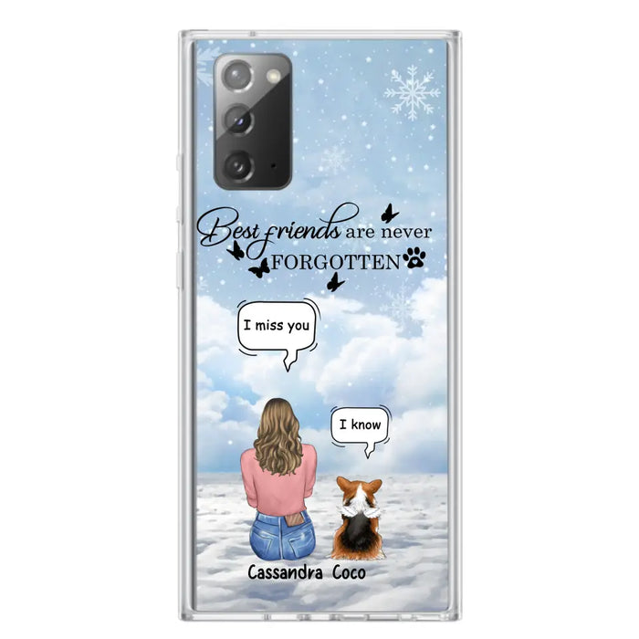 Personalized Memorial Pet Phone Case - Upto 3 Pets - Memorial Gift Idea For Dog/Cat/Rabbits Owners - I Miss You - Case For iPhone/Samsung