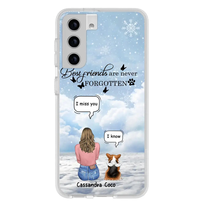 Personalized Memorial Pet Phone Case - Upto 3 Pets - Memorial Gift Idea For Dog/Cat/Rabbits Owners - I Miss You - Case For iPhone/Samsung