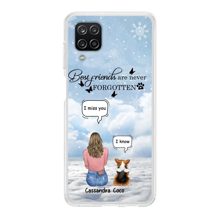 Personalized Memorial Pet Phone Case - Upto 3 Pets - Memorial Gift Idea For Dog/Cat/Rabbits Owners - I Miss You - Case For iPhone/Samsung