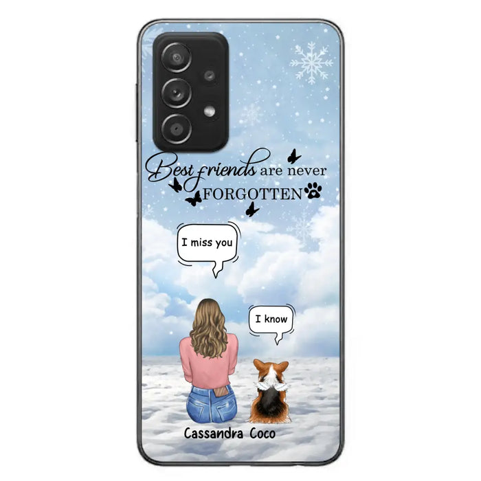 Personalized Memorial Pet Phone Case - Upto 3 Pets - Memorial Gift Idea For Dog/Cat/Rabbits Owners - I Miss You - Case For iPhone/Samsung