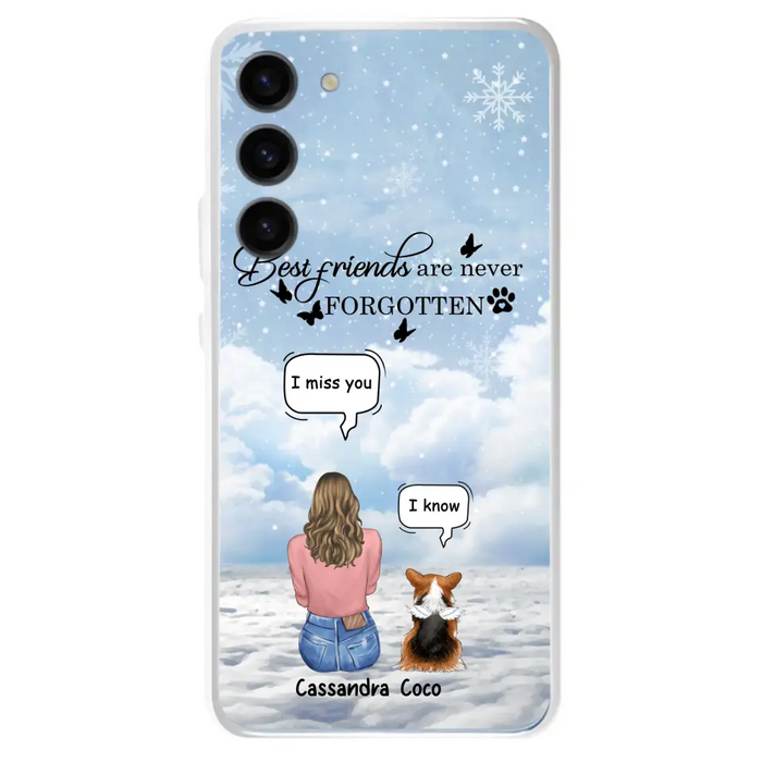 Personalized Memorial Pet Phone Case - Upto 3 Pets - Memorial Gift Idea For Dog/Cat/Rabbits Owners - I Miss You - Case For iPhone/Samsung