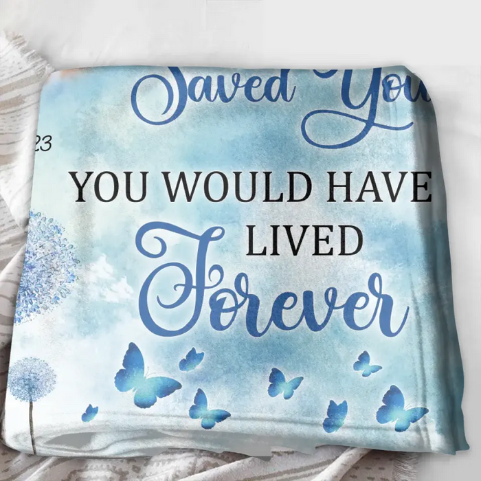 Personalized Memorial Pet Quilt/Single Layer Fleece Blanket - Upload Photo - Memorial Gift Idea For Pet Owners - If Love Could Have Saved You