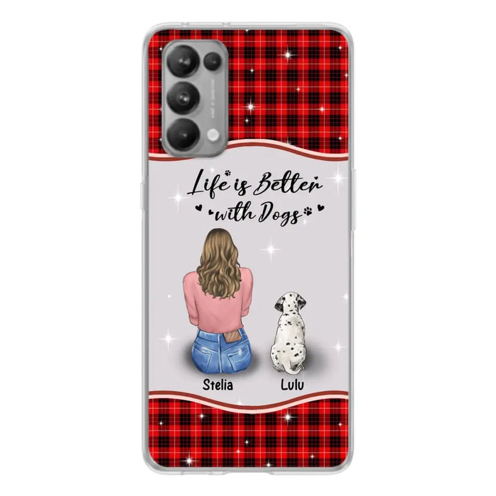 Personalized Dog Mom Phone Case - Upto 5 Dogs -Gift Idea For Dog Owners - Life Is Better With Dogs - Case For Oppo/Xiaomi/Huawei