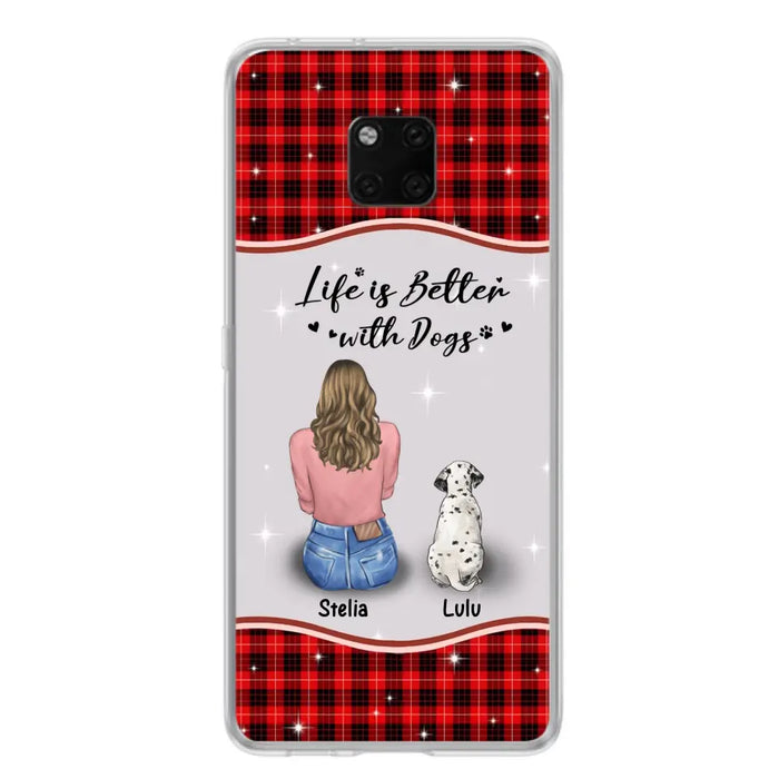 Personalized Dog Mom Phone Case - Upto 5 Dogs -Gift Idea For Dog Owners - Life Is Better With Dogs - Case For Oppo/Xiaomi/Huawei