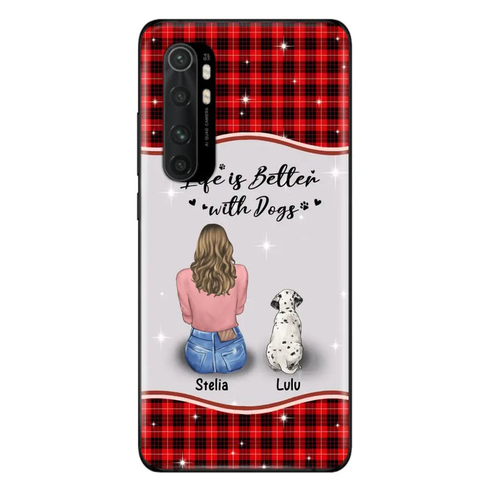 Personalized Dog Mom Phone Case - Upto 5 Dogs -Gift Idea For Dog Owners - Life Is Better With Dogs - Case For Oppo/Xiaomi/Huawei