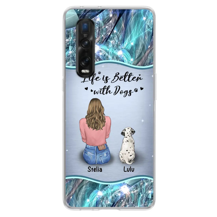 Personalized Dog Mom Phone Case - Upto 4 Dogs -Gift Idea For Dog Owners - Life Is Better With Dogs - Case For Oppo/Xiaomi/Huawei