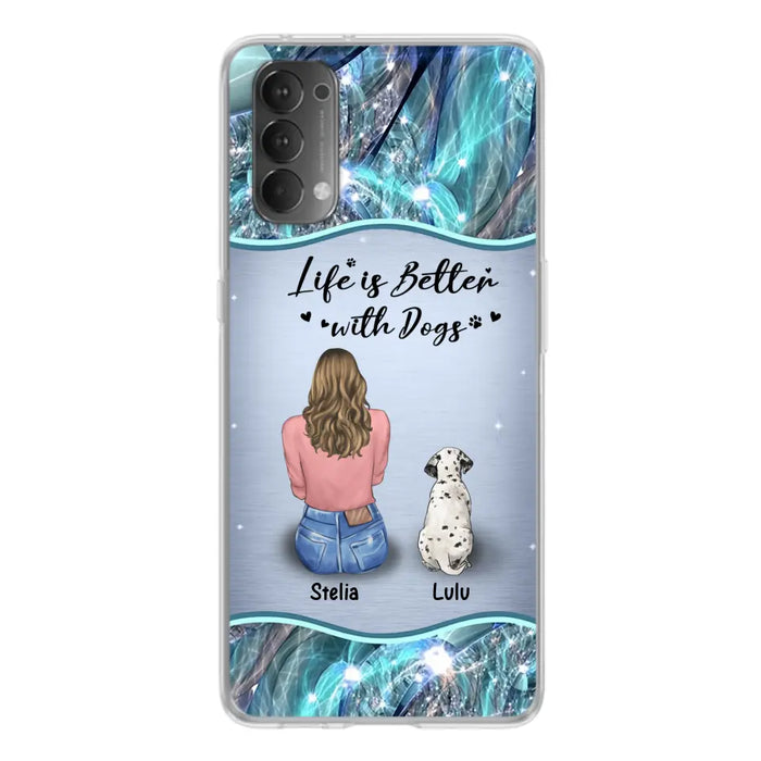 Personalized Dog Mom Phone Case - Upto 4 Dogs -Gift Idea For Dog Owners - Life Is Better With Dogs - Case For Oppo/Xiaomi/Huawei