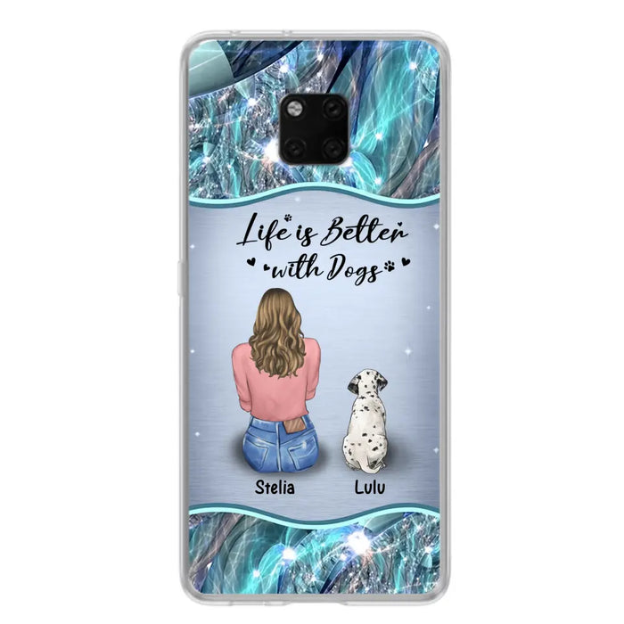 Personalized Dog Mom Phone Case - Upto 4 Dogs -Gift Idea For Dog Owners - Life Is Better With Dogs - Case For Oppo/Xiaomi/Huawei