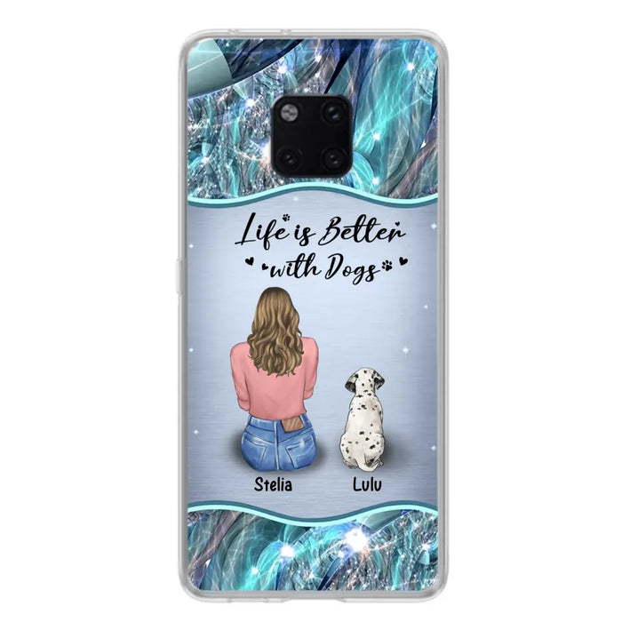 Personalized Dog Mom Phone Case - Upto 4 Dogs -Gift Idea For Dog Owners - Life Is Better With Dogs - Case For Oppo/Xiaomi/Huawei