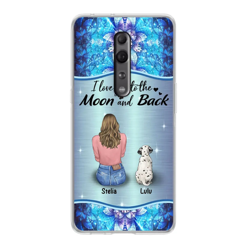 Personalized Dog Mom Phone Case - Up to 4 Dogs -Gift Idea For Dog Owners - I Love You To The Moon And Back - Case For Oppo/Xiaomi/Huawei