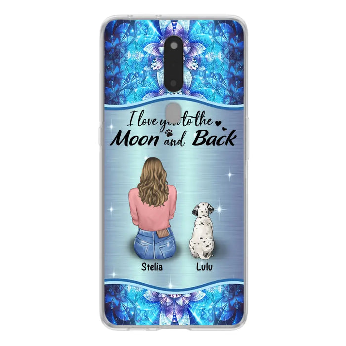 Personalized Dog Mom Phone Case - Upto 4 Dogs -Gift Idea For Dog Owners - I Love You To The Moon And Back - Case For Oppo/Xiaomi/Huawei