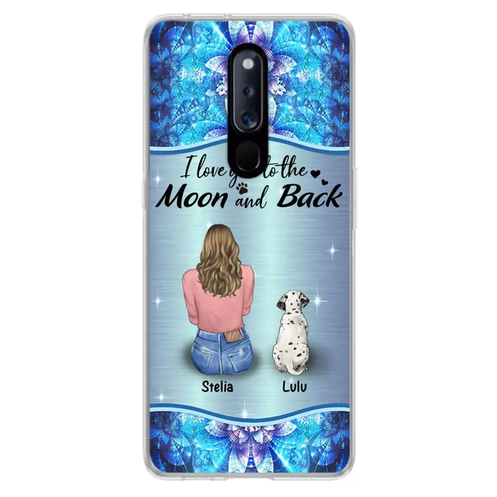 Personalized Dog Mom Phone Case - Upto 4 Dogs -Gift Idea For Dog Owners - I Love You To The Moon And Back - Case For Oppo/Xiaomi/Huawei