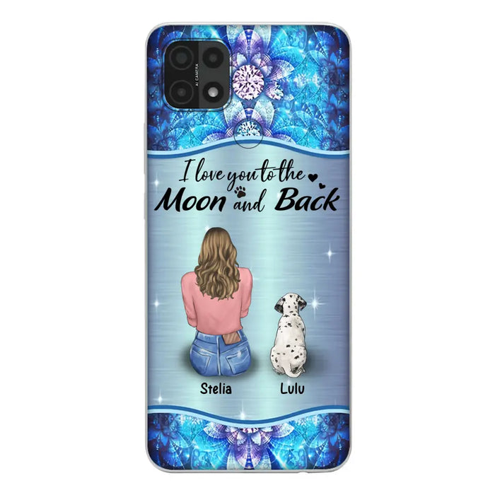 Personalized Dog Mom Phone Case - Upto 4 Dogs -Gift Idea For Dog Owners - I Love You To The Moon And Back - Case For Oppo/Xiaomi/Huawei