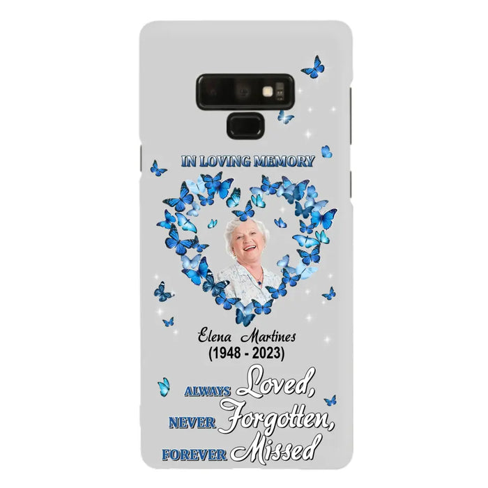 Personalized Memorial Phone Case - Upload Photo - Memorial Gift Idea For Family Member - Always Loved Never Forgotten Forever Missed  - Case For iPhone/Samsung