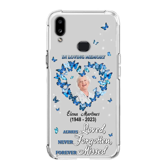 Personalized Memorial Phone Case - Upload Photo - Memorial Gift Idea For Family Member - Always Loved Never Forgotten Forever Missed  - Case For iPhone/Samsung