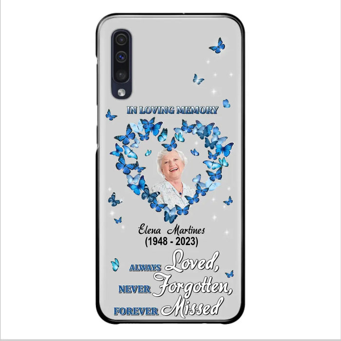 Personalized Memorial Phone Case - Upload Photo - Memorial Gift Idea For Family Member - Always Loved Never Forgotten Forever Missed  - Case For iPhone/Samsung