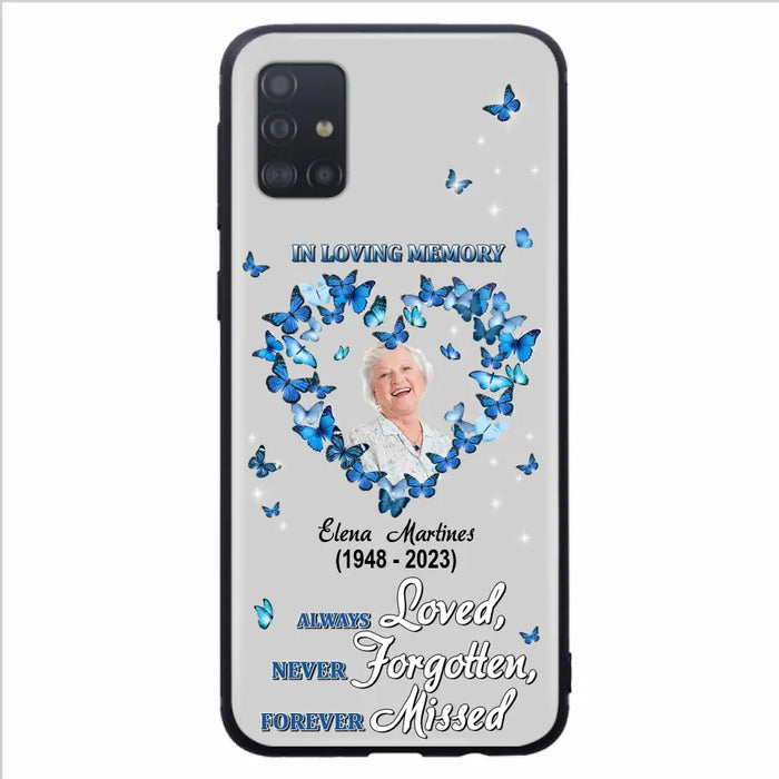 Personalized Memorial Phone Case - Upload Photo - Memorial Gift Idea For Family Member - Always Loved Never Forgotten Forever Missed  - Case For iPhone/Samsung