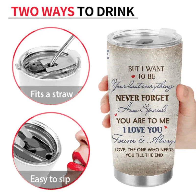 Personalized Old Couple Tumbler - Christmas Gift Idea For Couple/Husband/Wife - To My Wife