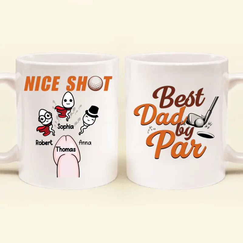 Personalized Sperms Golfer Mug - Gift Idea From Kids to Father/For Father's Day - Up to 3 Sperms