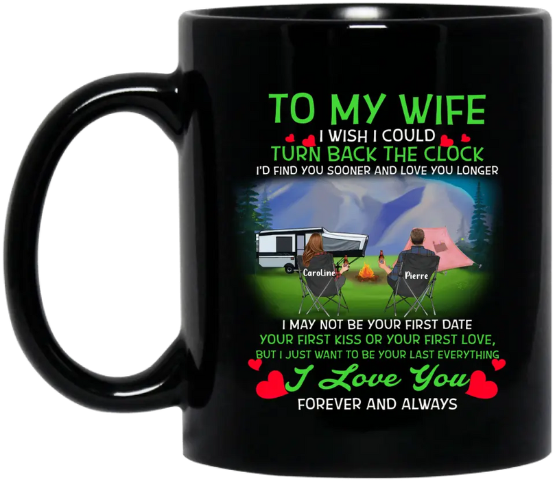 Personalized Camping Couple Coffee Mug - Gift Idea For Couple/ Camping Lover - I Love You Forever And Always