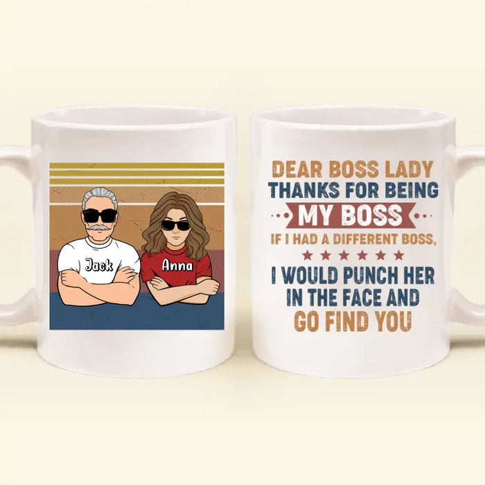 Custom Personalized Dear Boss Mug - Best Gift Idea For Friends - Dear Boss Thanks For Being My Boss